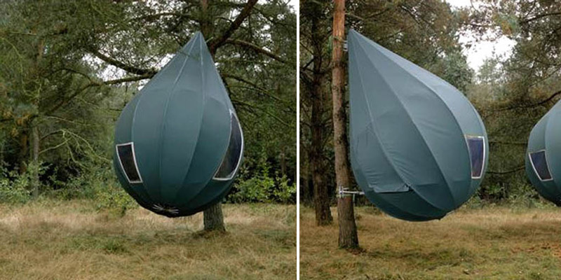 Палатки-коконы (палатки-баллоны), подвешиваемые на деревьях