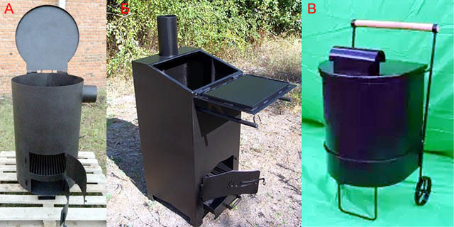 Типы садовых печей для сжигания мусора промышленного изготовления